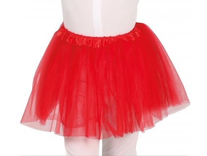 Dětská tylová sukně Tutu červená 31 cm