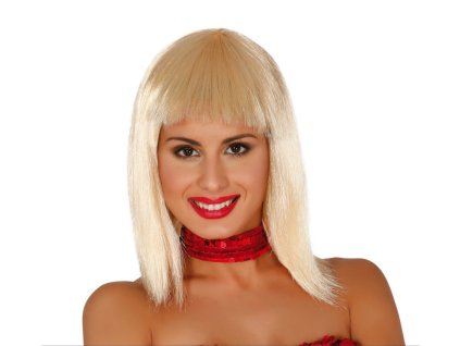 Dámská blond paruka polodlouhé rovné vlasy