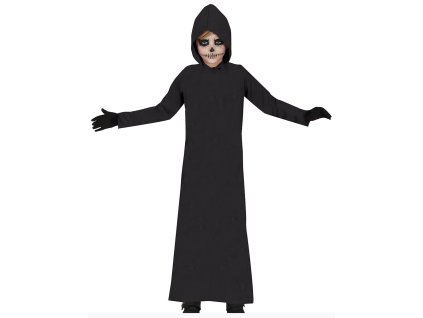 Dětská černá tunika s kapucí - dětský unisex kostým