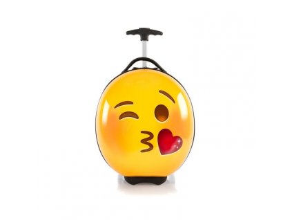 Heys e-Motion Kids Luggage Kiss dětský kufr na kolečkách s motivy emotikonů