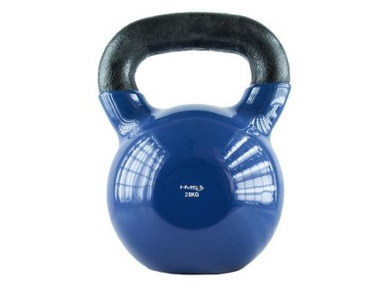 KN 28 KG KETTLEBELL POKRYTÝ VINYLEM HMS + dvouvrstvá rouška ke každé objednávce zdarma