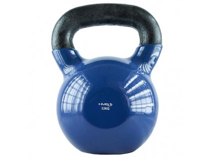 KN 32 KG KETTLEBELL POKRYTÝ VINYLEM HMS + dvouvrstvá rouška ke každé objednávce zdarma
