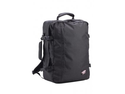 CabinZero Classic Ultra-light Absolute Black batoh do letadla + visačka na zavazadlo dle vlastního výběru