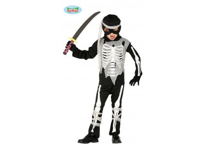 Kostým ninja skeleton  dětský strašidelný kostým vhodný nejen na Halloween