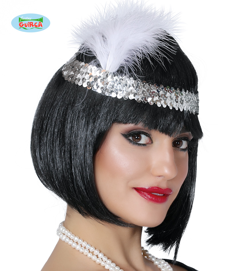 Guirca Fiestas Španělsko Charlestonová čelenka stříbrná Guirca