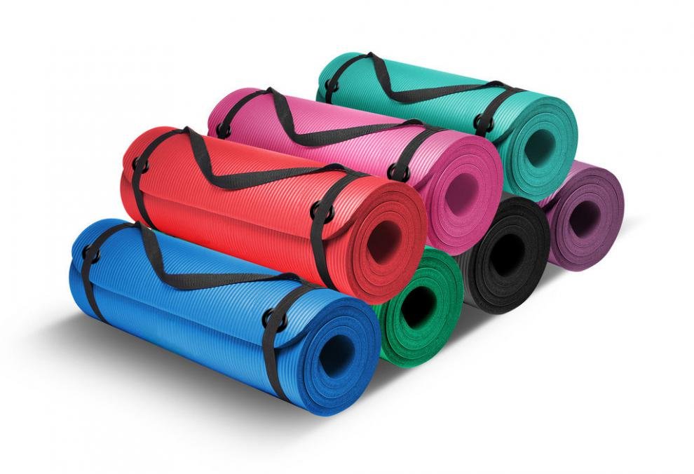 SEDCO Karimatka na cvičení NBR COMFORT 183x61x1,5 cm s otvory na zavěšení varianta: černá