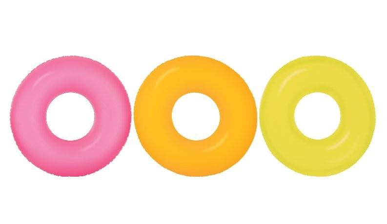 Kruh plavací INTEX NEON 91cm oranž. varianta: žlutá