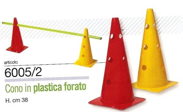 Kužely kopaná 38 cm RICHMORAL děrované žluté varianta: oranžová/červená