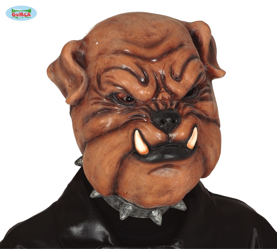 Guirca Fiestas Španělsko Latexová maska buldog