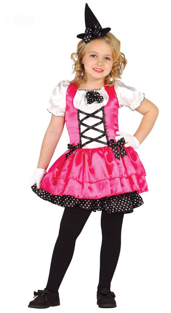 Guirca Fiestas Španělsko Čarodějka růžová  D varianta: 5 až 6 let