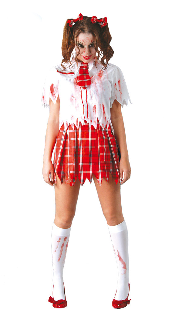 Guirca Fiestas Španělsko Kostým školačka - ZOMBIE varianta: 36-38
