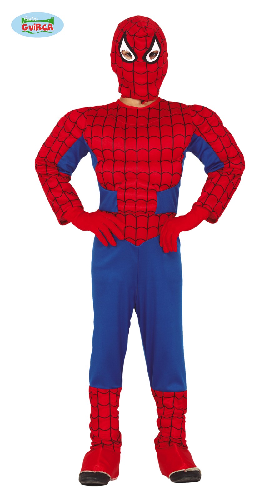 Guirca Fiestas Španělsko Pavoučí muž  se svaly varianta: 7 až 9 let