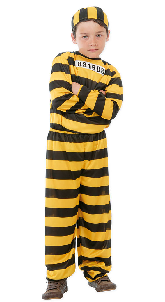 Guirca Fiestas Španělsko Kostým  vězeň žlutý  D varianta: 4 až 6 let