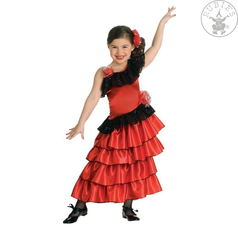 Rubies USA Španělka  - dětský kostým D varianta: S 3 - 4 roky