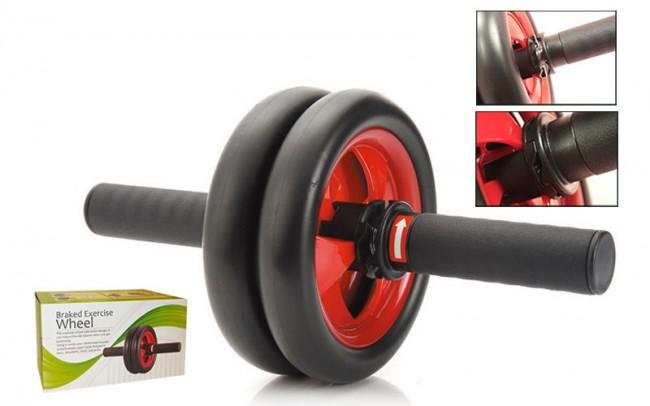 Posilovač kolečko dvojité Sedco DB-703 s brzdou varianta: červená