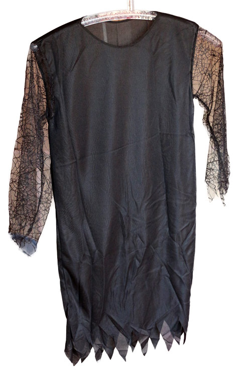 Černé šaty s krajkovými rukávy varianta: S 3 - 4 roky