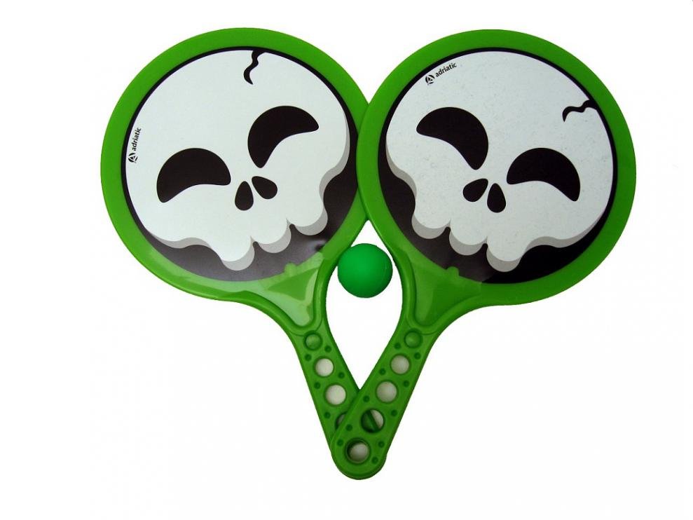 Plážový beach tenis Adriatic - Sada 2 pálky s míčkem varianta: Zelená - Kostlivec