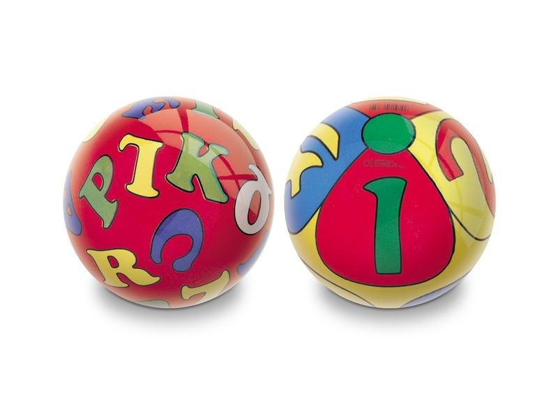 Míč dětský MONDO ALPHABET and NUMBERS 140 mm varianta: červená