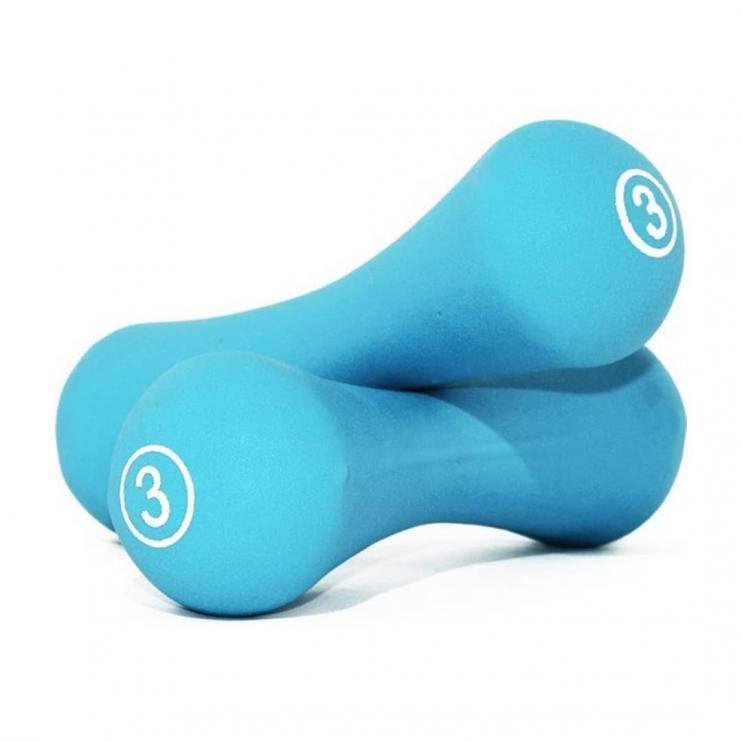 LiveUp Činka NEOPREN BONE 2X0,5kg varianta: Modrá 2x3kg