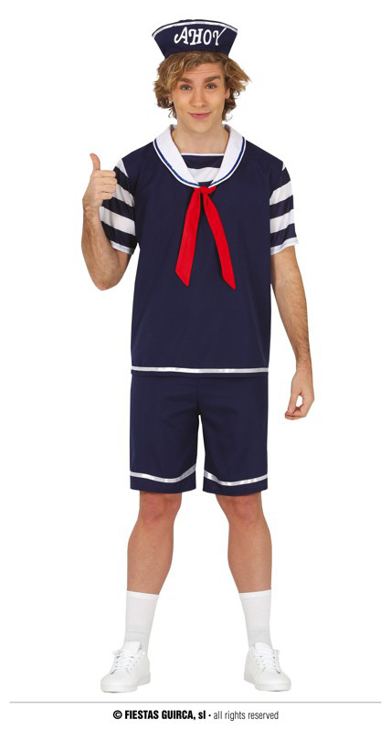 Guirca Fiestas Španělsko Námořní kostým retro - pánský varianta: M 48 - 50