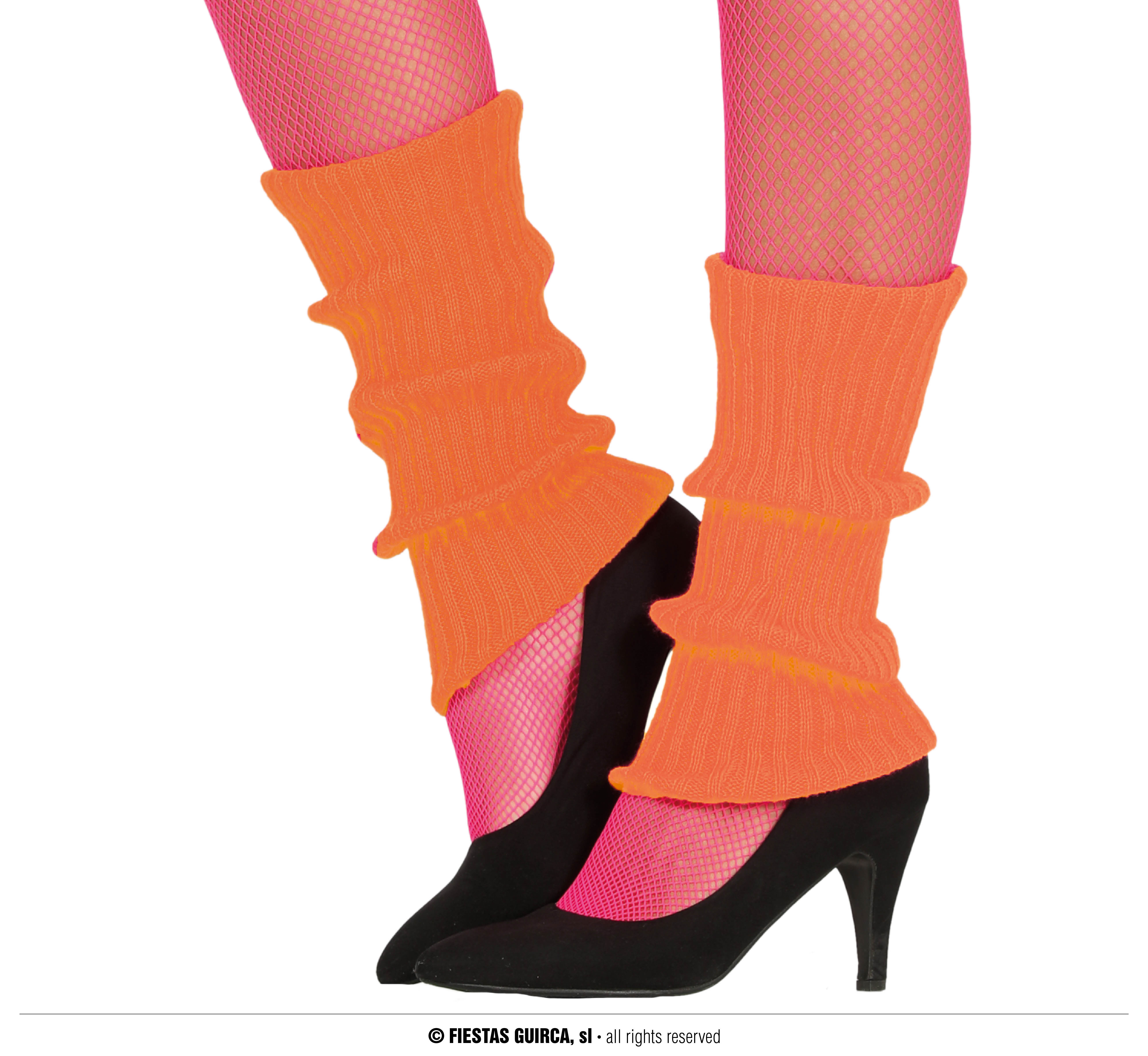Guirca Neonové návleky na nohy oranžové