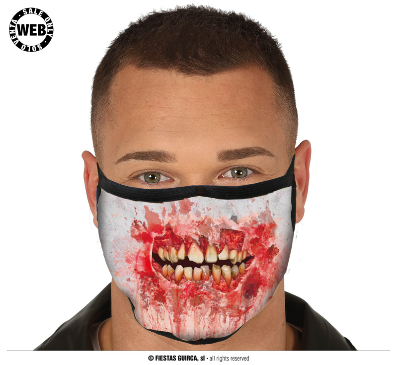 Guirca Fiestas Španělsko Rouška s krvavými ústy