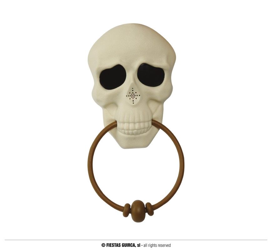 Guirca Svítící a zvuková lebka na dveře 30 cm