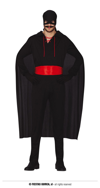 Guirca Fiestas Španělsko Kostým Zorro pro dospělé varianta: M 48 - 50