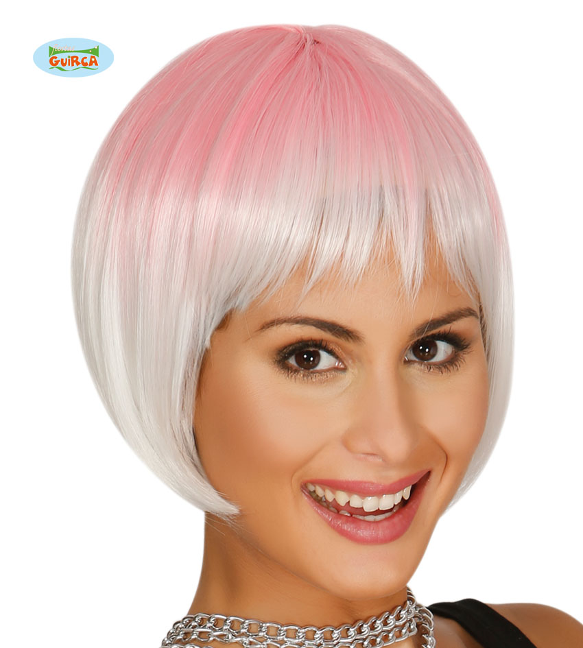 Guirca Dámská krátká bílorůžová paruka Daisy
