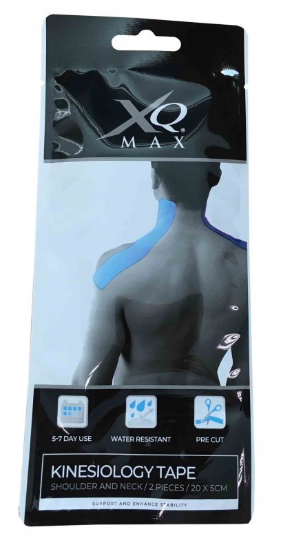 XQ MAX Kinesiology Shoulder/Neck Tape - Tejpovací páska Ramena 20x5 cm - 2ks varianta: modrá
