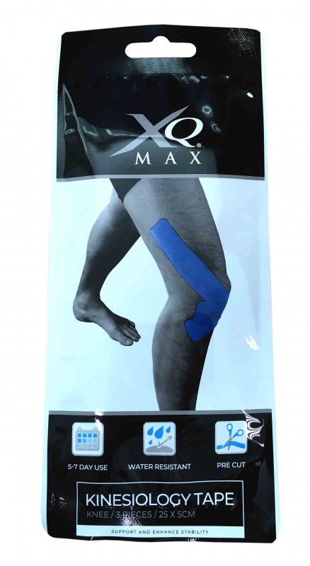 XQ MAX Kinesiology Knee Tape - Tejpovací páska koleno 25x5 cm - 3ks varianta: modrá