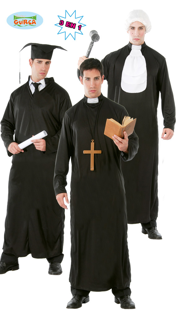 Guirca Fiestas Španělsko 3 v 1 - soudce, kněz, student varianta: M 48 - 50