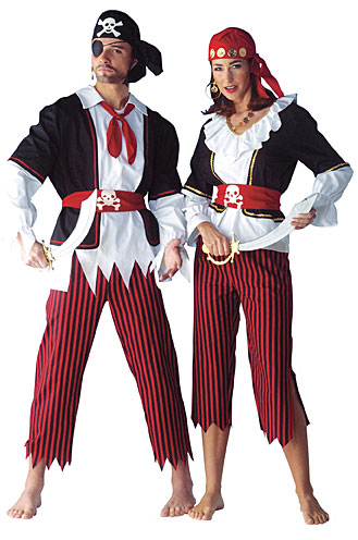 Rubies Německo Pirátka - kostým D varianta: 46