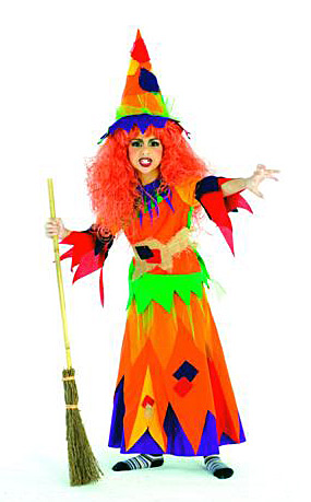 Rubies Německo Hexe Kunterbunt - kostým čarodějnice D varianta: 140