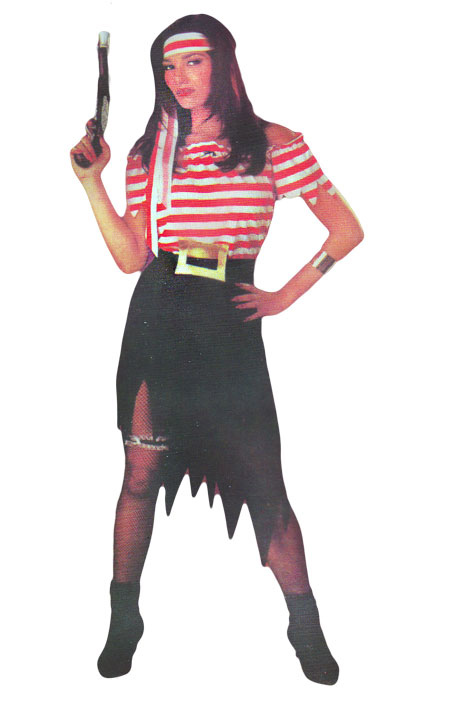 Pirátka s pruhy varianta: Velikost XS -32/34