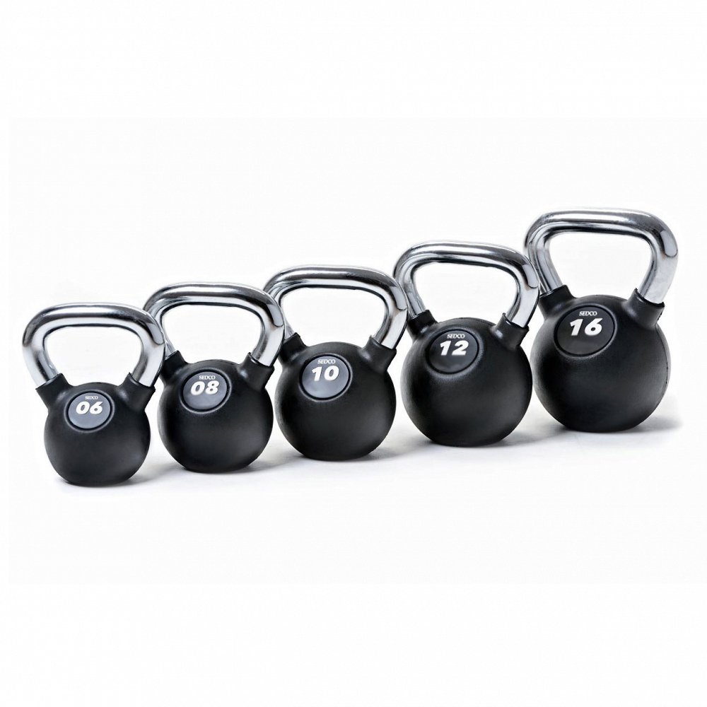 Kettlebell SEDCO RUBBER-CHROM varianta: 12 kg