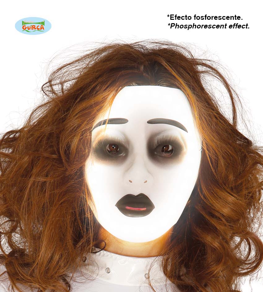 Guirca Fiestas Španělsko Fluoreskující maska ducha - ONA