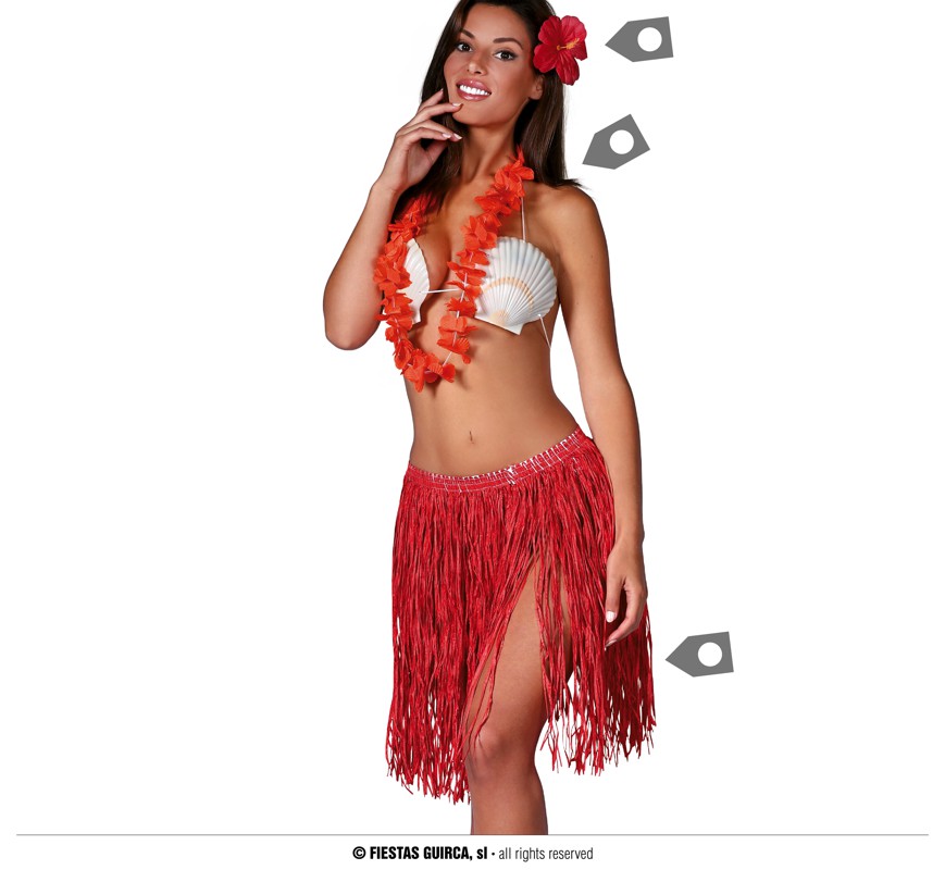 Guirca Fiestas Španělsko Hawajský set pro dospělé červený varianta: červená