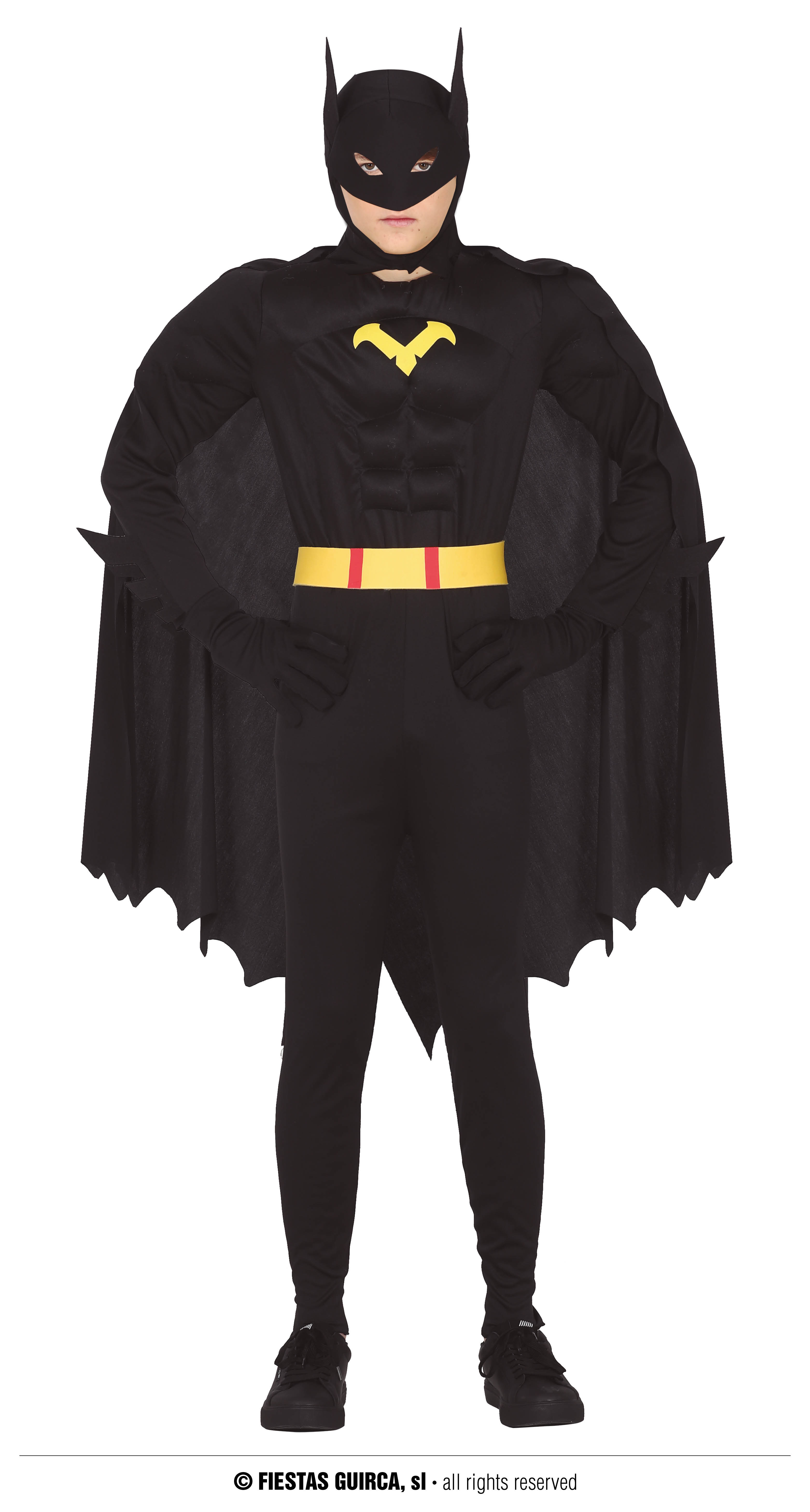 Guirca Fiestas Španělsko Kostým superhrdiny - black hero varianta: 14 až 16 let