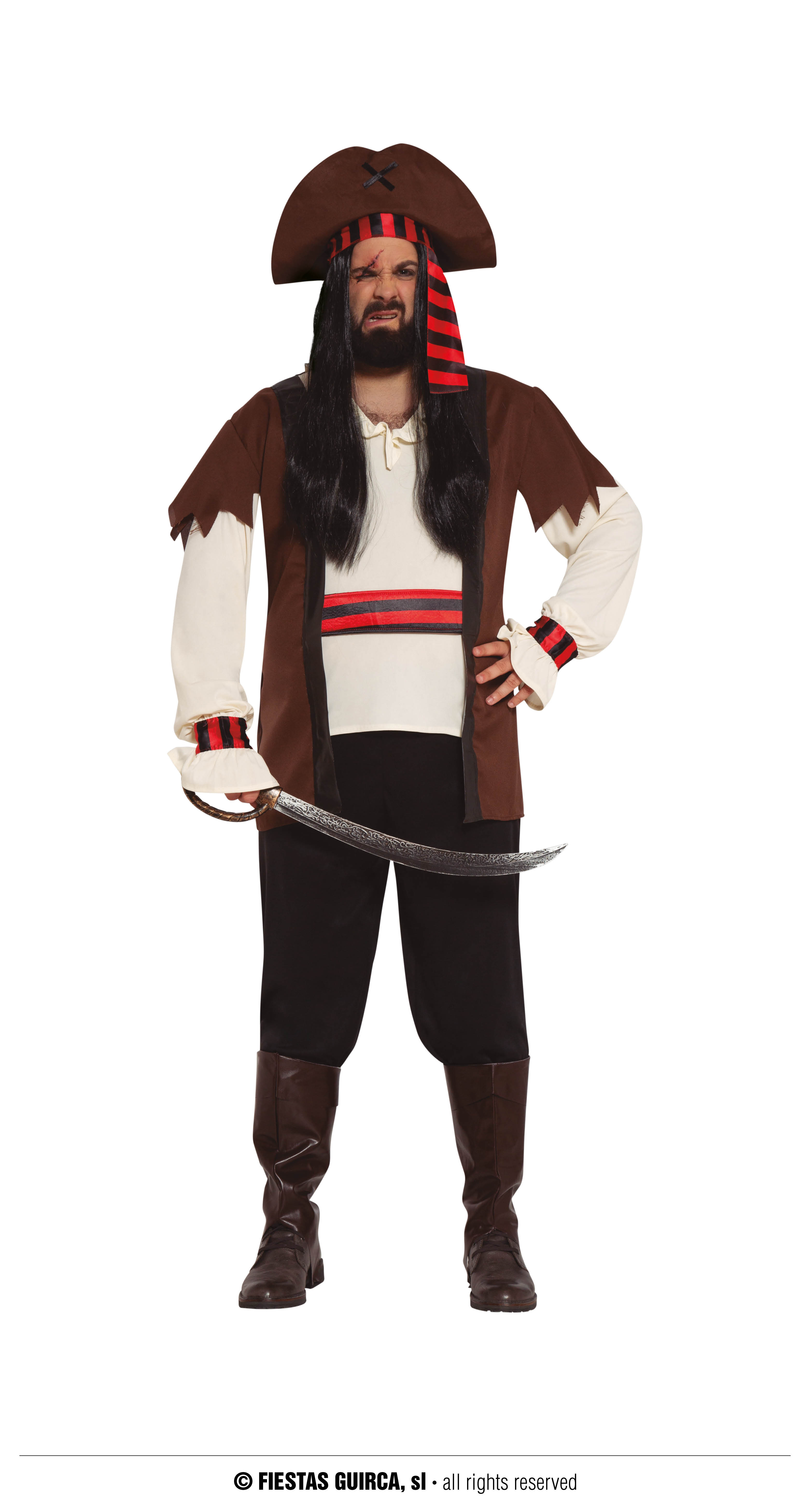 Guirca Fiestas Španělsko Pirát sedmi moří pro dospělé varianta: XL 54 - 56