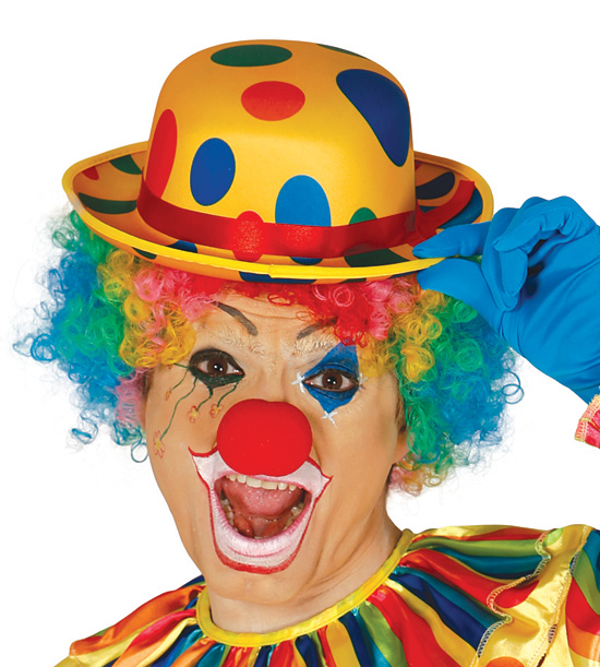 Guirca Fiestas Španělsko Klaunský klobouk s kolečky