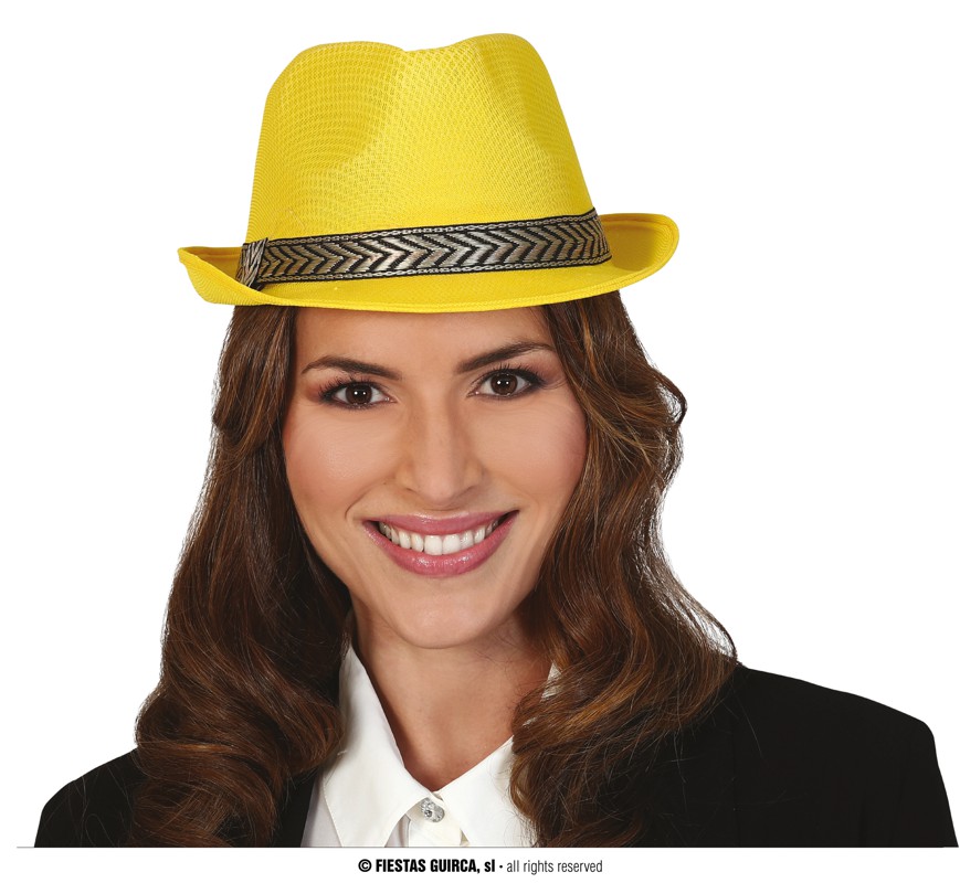 Guirca Klobouk gangster žlutý