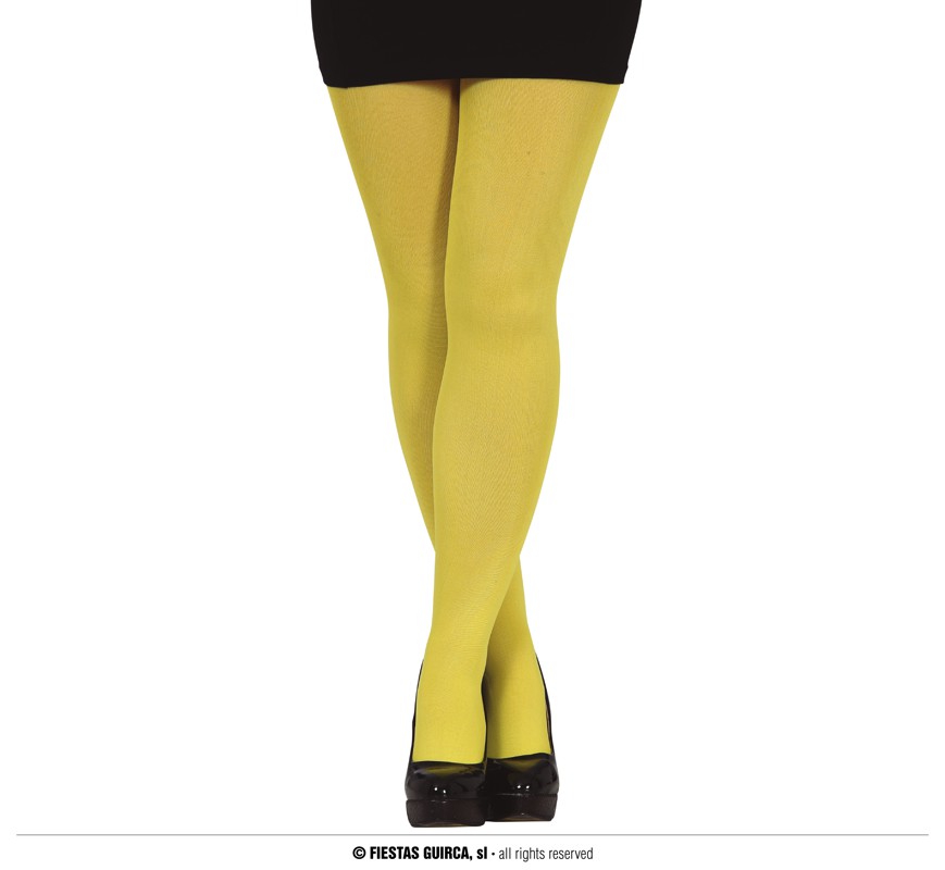 Guirca Fiestas Španělsko Punčocháče žluté dospělácké
