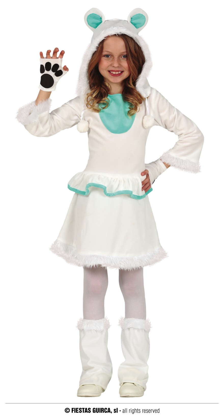 Guirca Fiestas Španělsko Dívčí kostým lední medvěd varianta: 5 až 6 let
