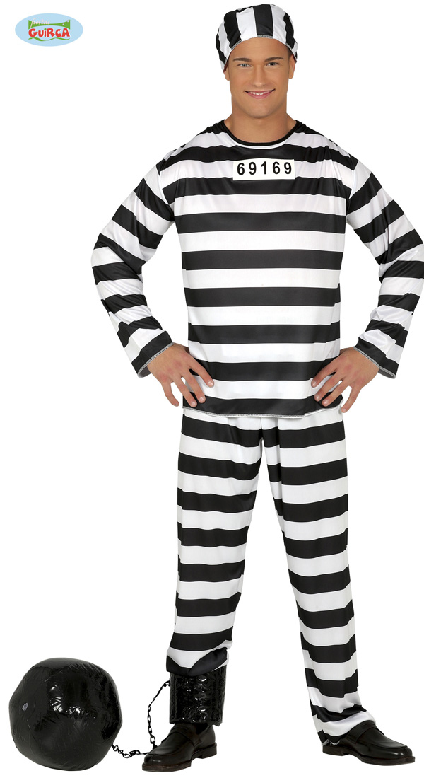 Guirca Fiestas Španělsko Vězeňský oděv s čepičkou varianta: L 52 - 54