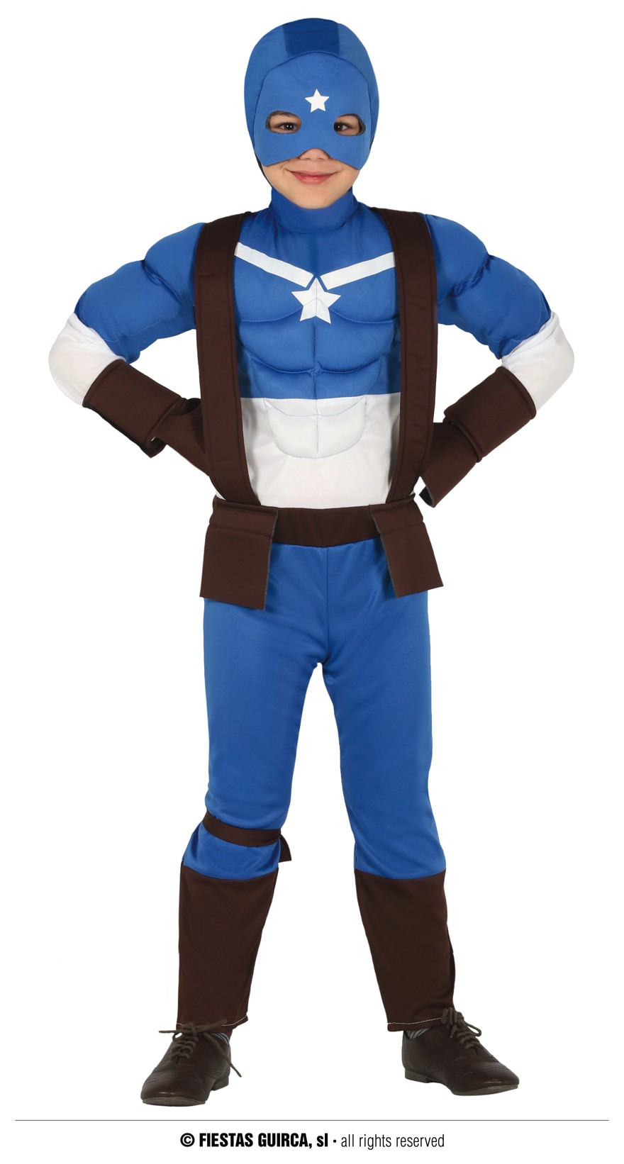 Guirca Fiestas Španělsko Kapitán Superhrdina kostým varianta: 10 až 12 let