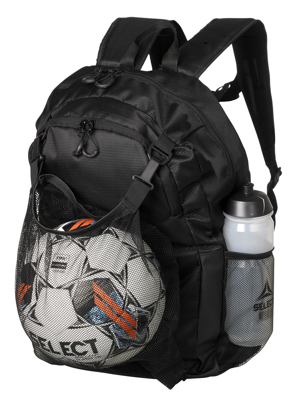 Sportovní batoh Select Backpack Milano w/net for ball černá Objem: 25 l objem: 25 l