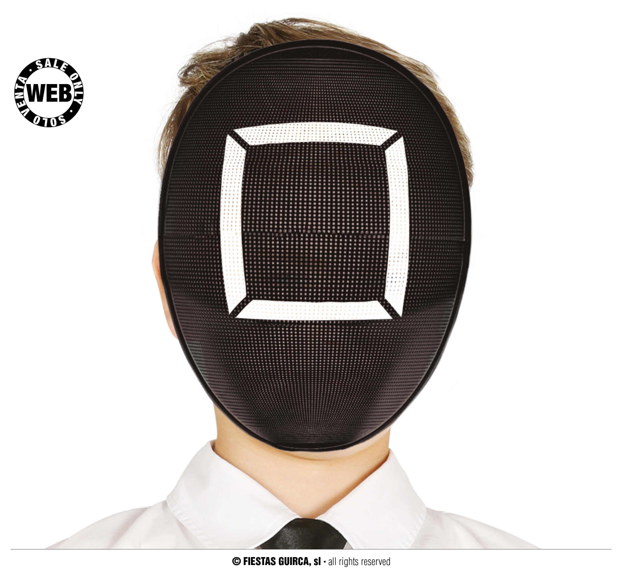 Guirca Fiestas Španělsko PVC maska GAMER dětaká - čtverec