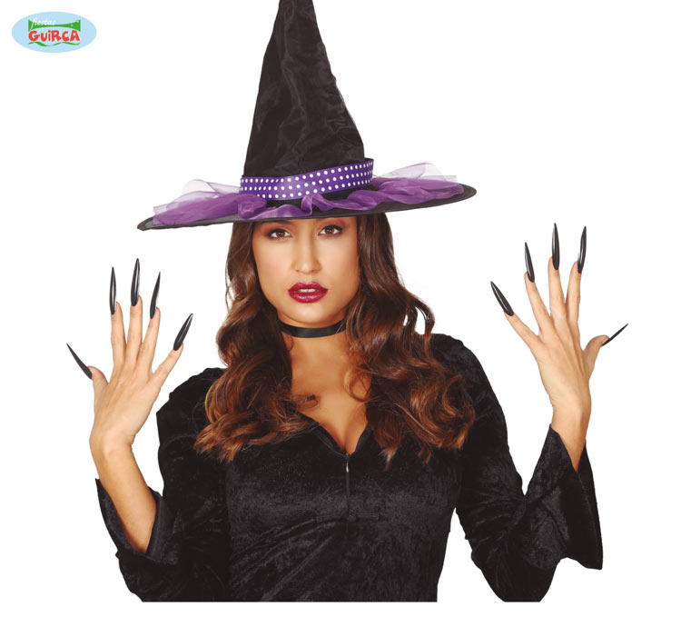 Guirca Čarodějnické nehty černé - 10 ks