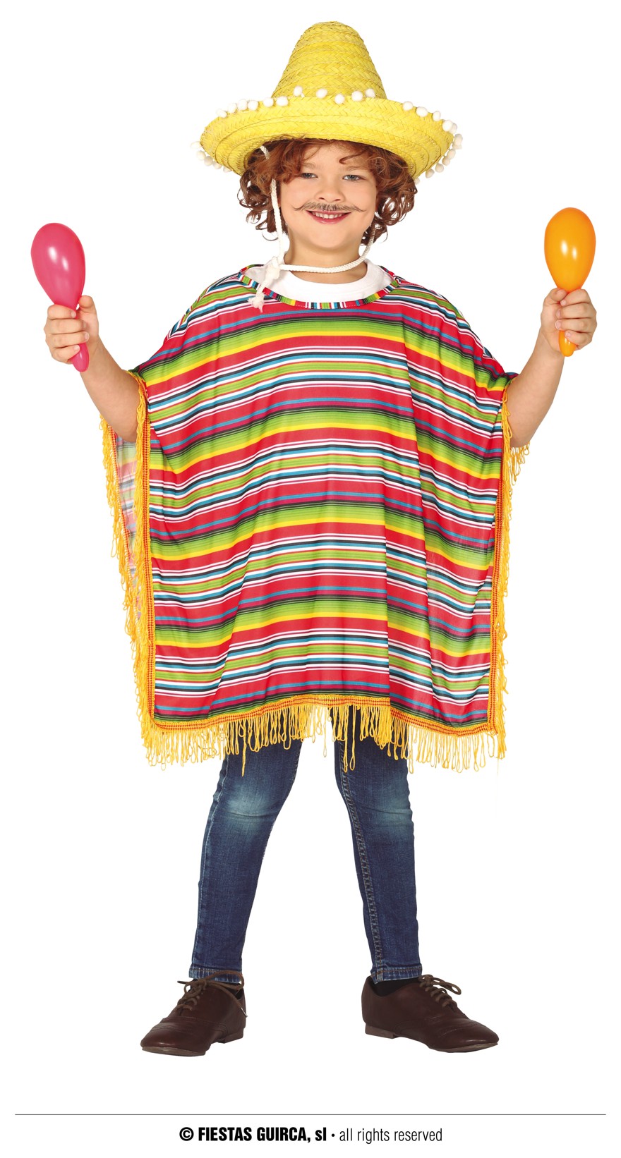 Guirca Fiestas Španělsko Dětské pončo (poncho) varianta: 7 až 9 let